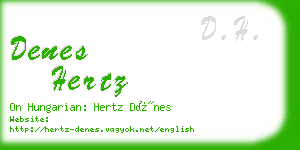 denes hertz business card